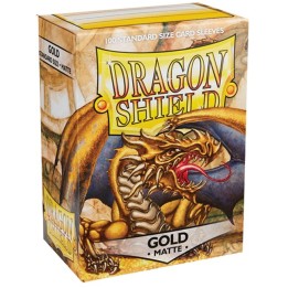 Dragon Shield - 100 Standard Sleeves Matte Couleur Gold