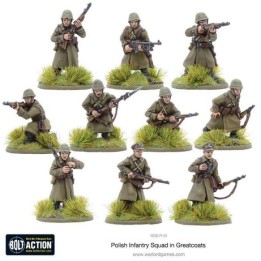 Polish infantry squad in greatcoats | Jeux et Trolleries | Spécialiste des jeux de société, jeux de cartes et wargames