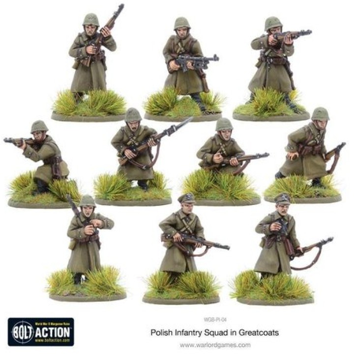 Polish infantry squad in greatcoats | Jeux et Trolleries | Spécialiste des jeux de société, jeux de cartes et wargames