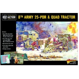 8th Army 25-Pdr & quad tractor | Jeux et Trolleries | Spécialiste des jeux de société, jeux de cartes et wargames