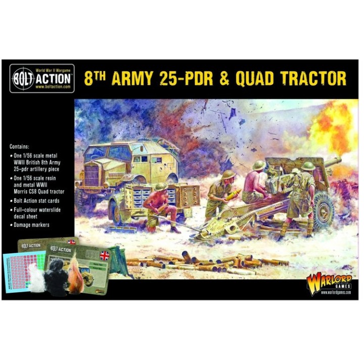 8th Army 25-Pdr & quad tractor | Jeux et Trolleries | Spécialiste des jeux de société, jeux de cartes et wargames