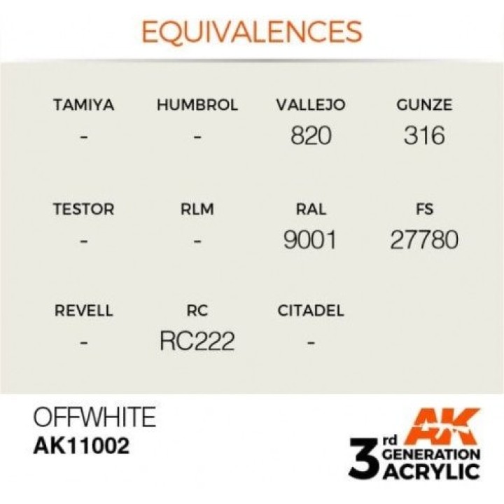 AK11002 - OFFWHITE – STANDARD | Jeux et Trolleries | Spécialiste des jeux de société, jeux de cartes et wargames