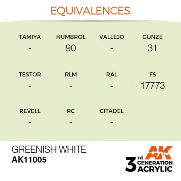 AK11005- GREENISH WHITE – STANDARD
