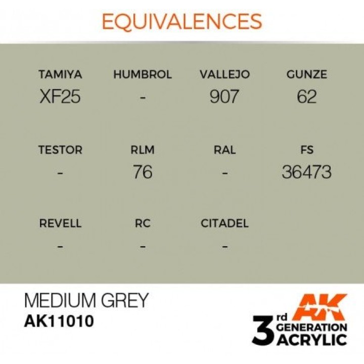 AK11010 - MEDIUM GREY – STANDARD