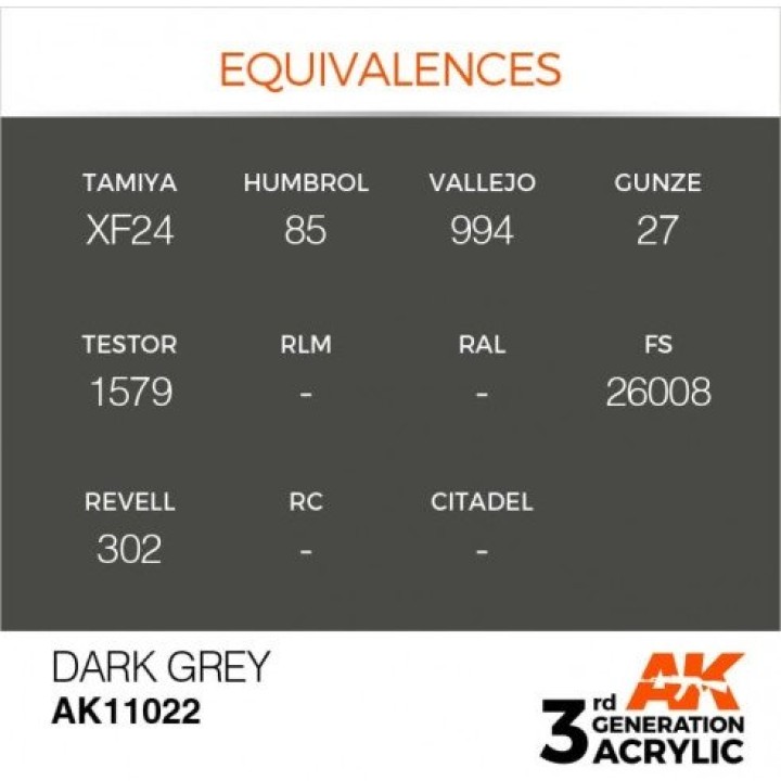 AK11022 - DARK GREY – STANDARD