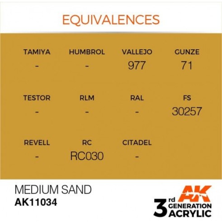 AK11034 - MEDIUM SAND – STANDARD