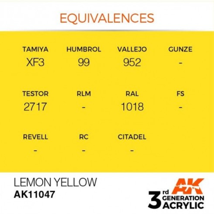 AK11047 - LEMON YELLOW – STANDARD