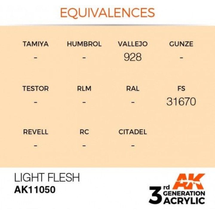 AK11050 - LIGHT FLESH – STANDARD
