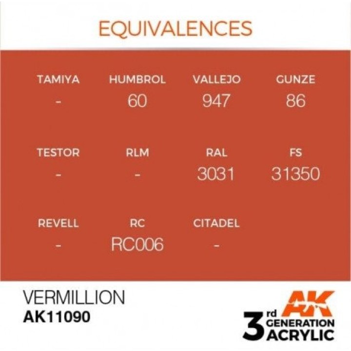 AK11090 - VERMILLION – STANDARD
