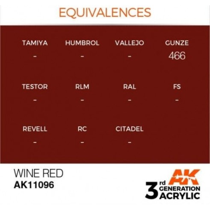 AK11096 - WINE RED – STANDARD