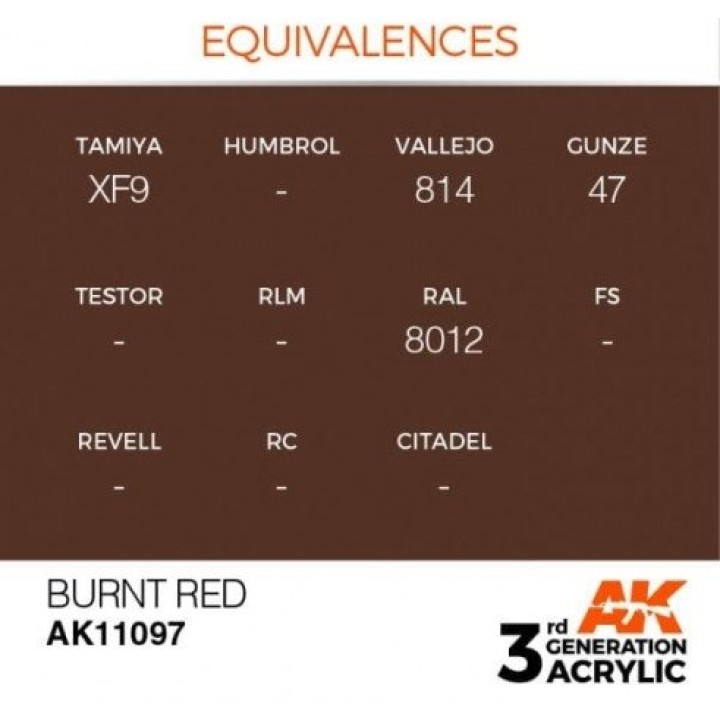 AK11097 - BURNT RED – STANDARD