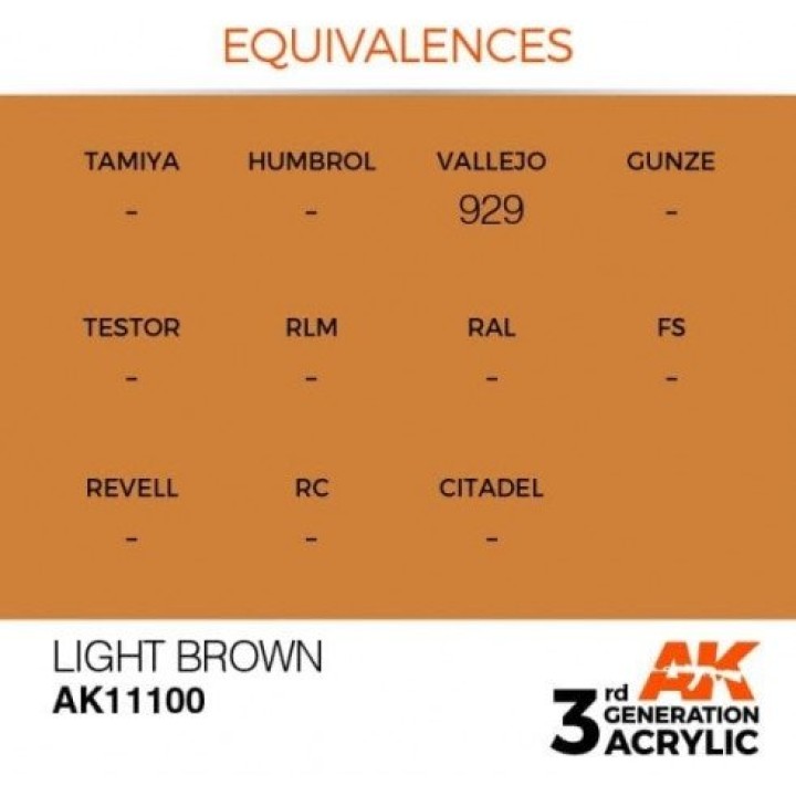 AK11100 - LIGHT BROWN – STANDARD