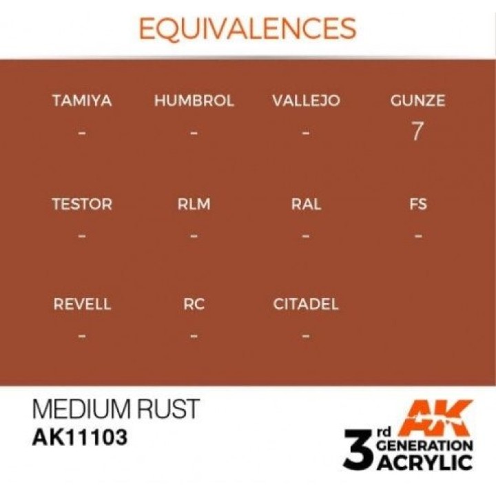 AK11103 - MEDIUM RUST – STANDARD