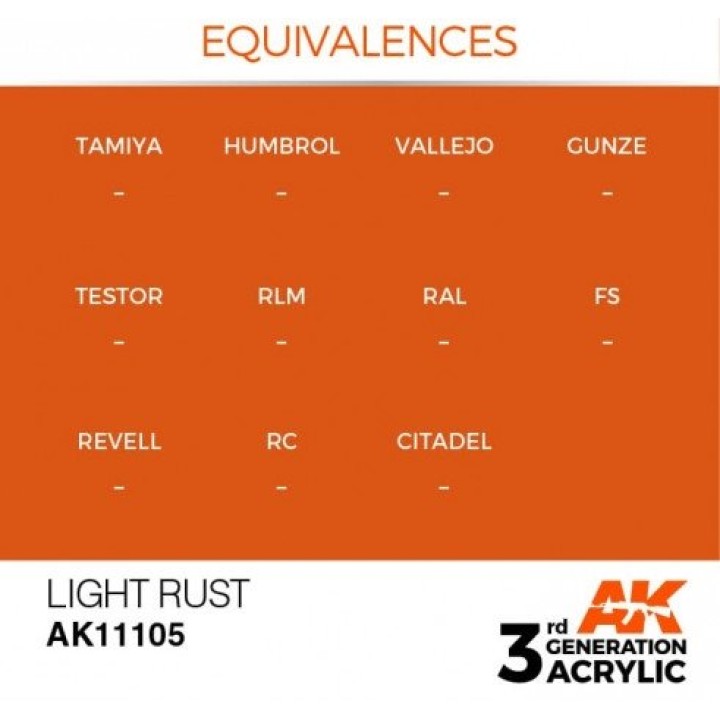 AK11105 - LIGHT RUST – STANDARD