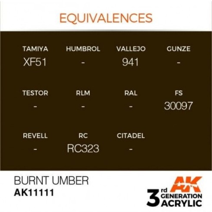 AK11111 - BURNT UMBER – STANDARD