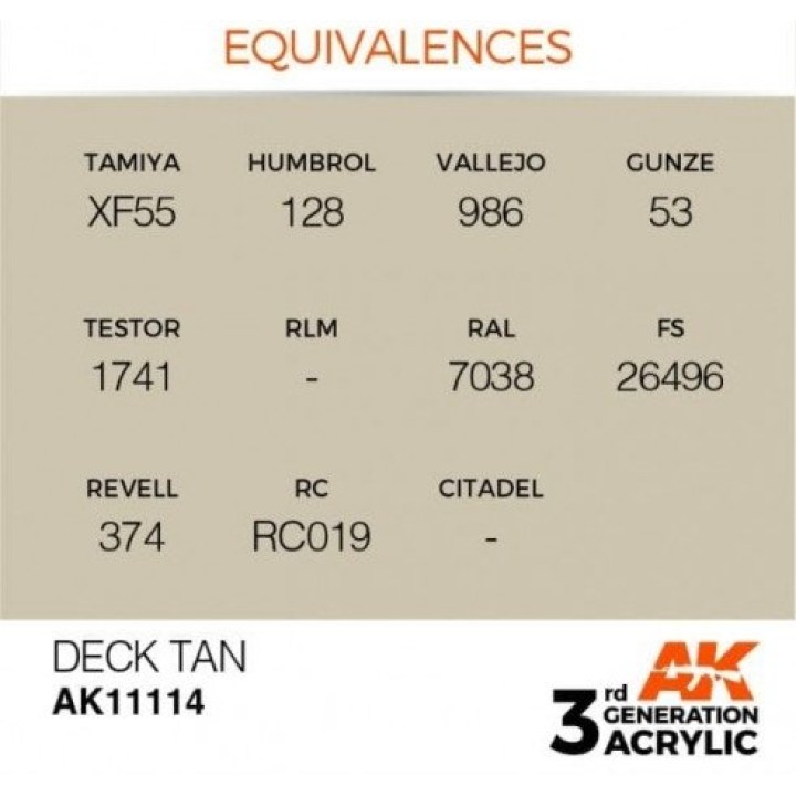 AK11114 - DECK TAN – STANDARD