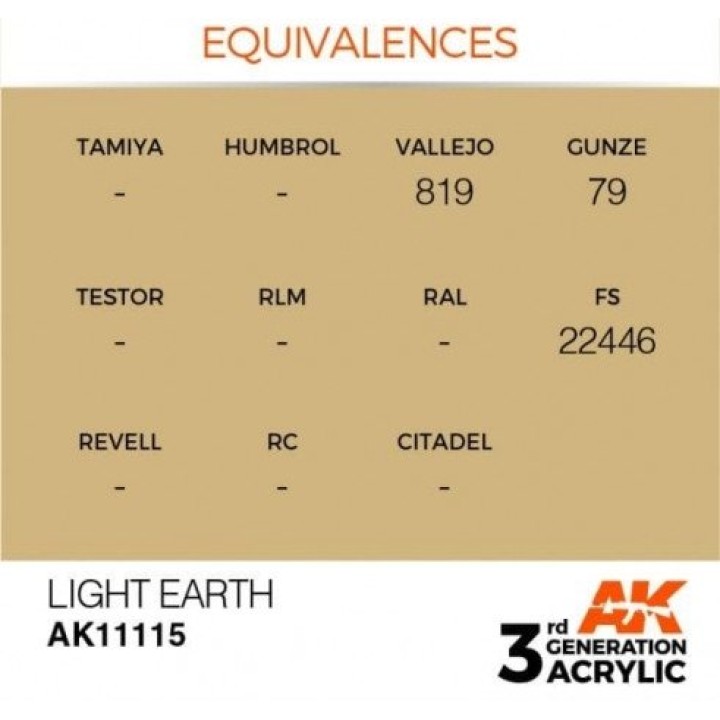 AK11115 - LIGHT EARTH – STANDARD