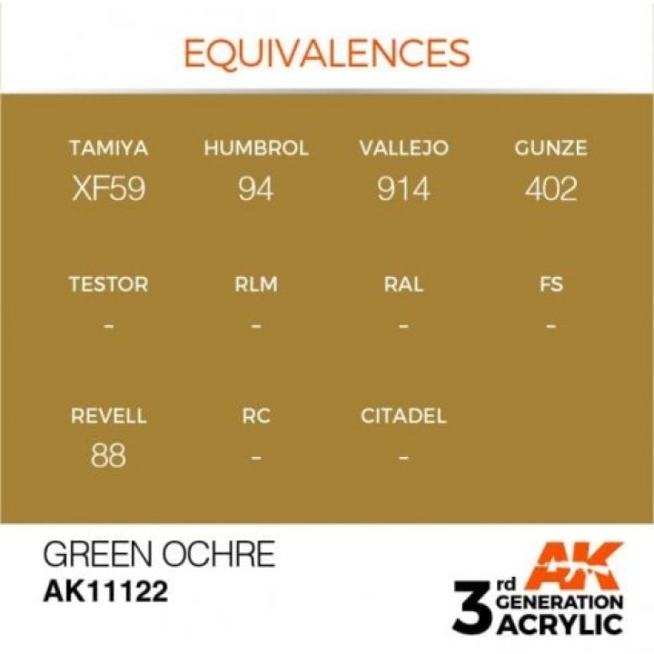 AK11122 - GREEN OCHRE – STANDARD