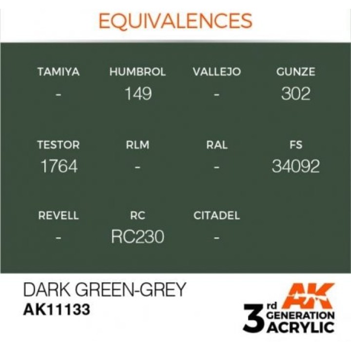 AK11133 - DARK GREEN-GREY – STANDARD