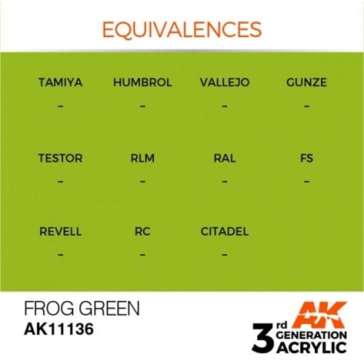 AK11136 - FROG GREEN – STANDARD