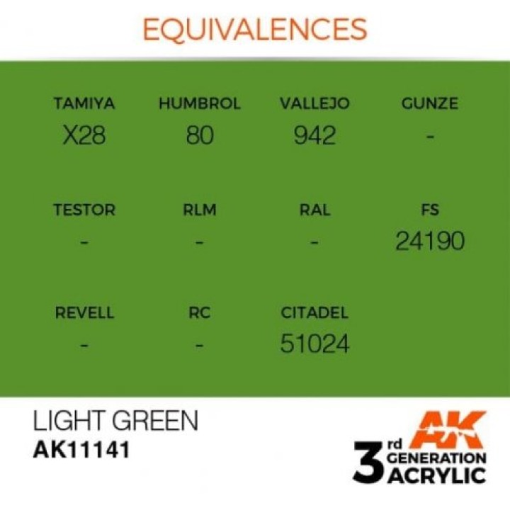 AK11141 - LIGHT GREEN – STANDARD