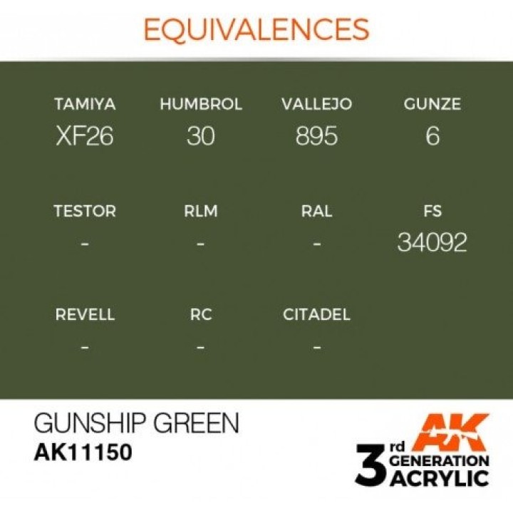 AK11150 - GUNSHIP GREEN – STANDARD