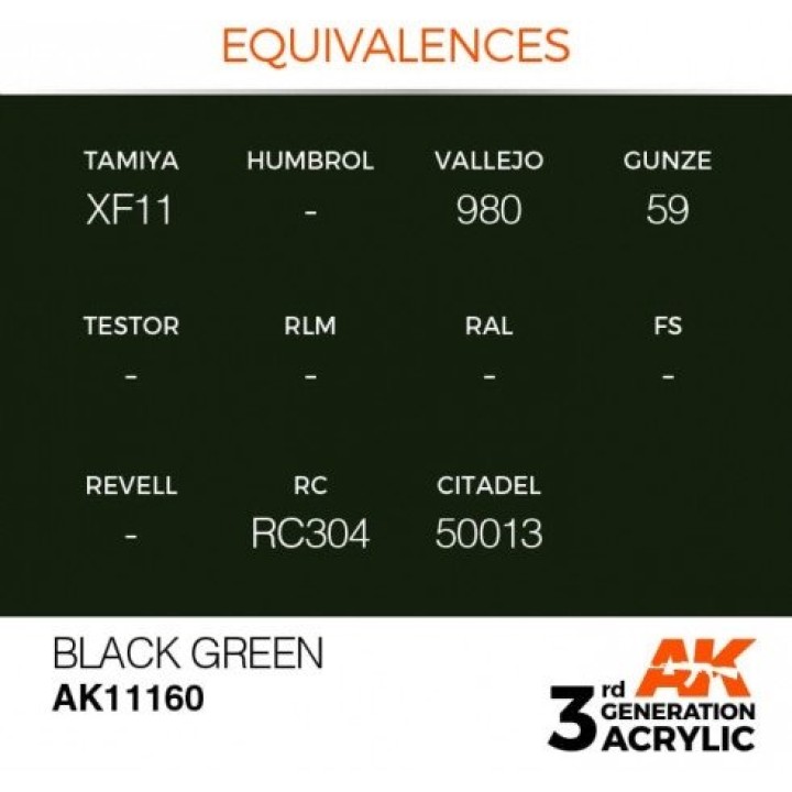 AK11160 - BLACK GREEN – STANDARD