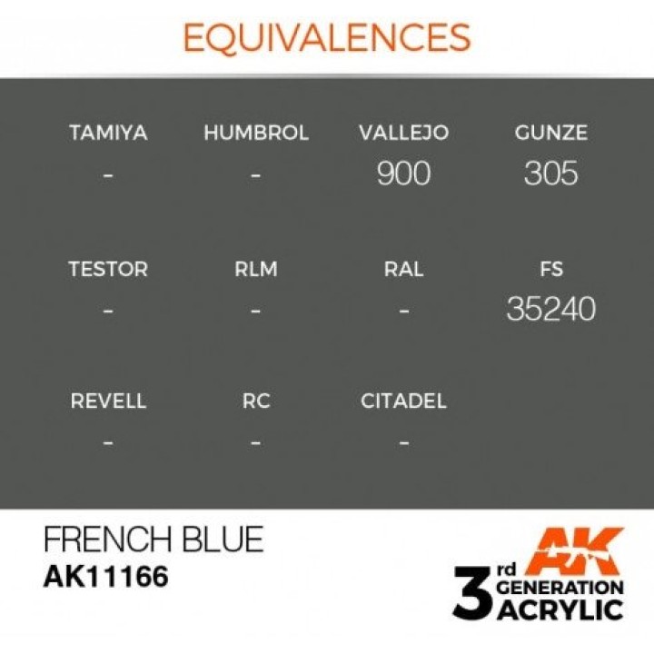 AK11166 - FRENCH BLUE – STANDARD