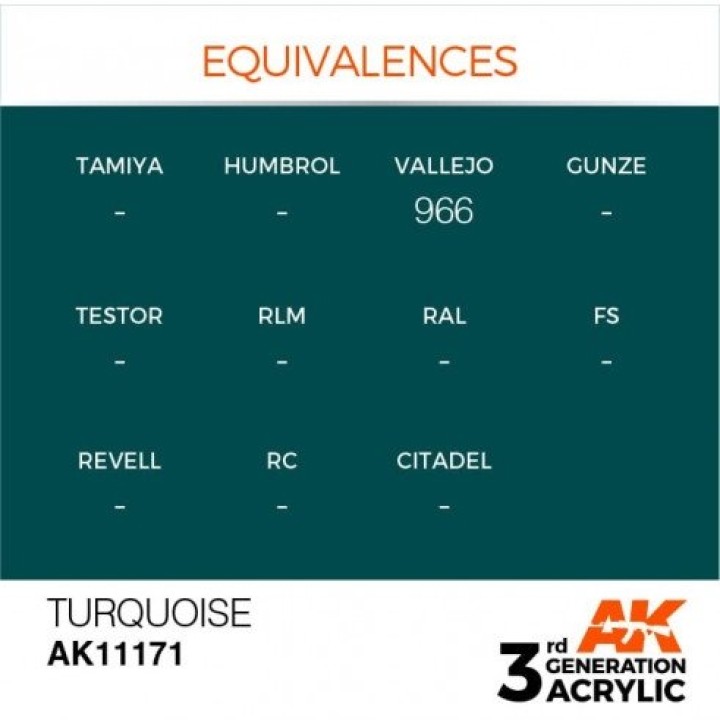 AK11171 - TURQUOISE – STANDARD