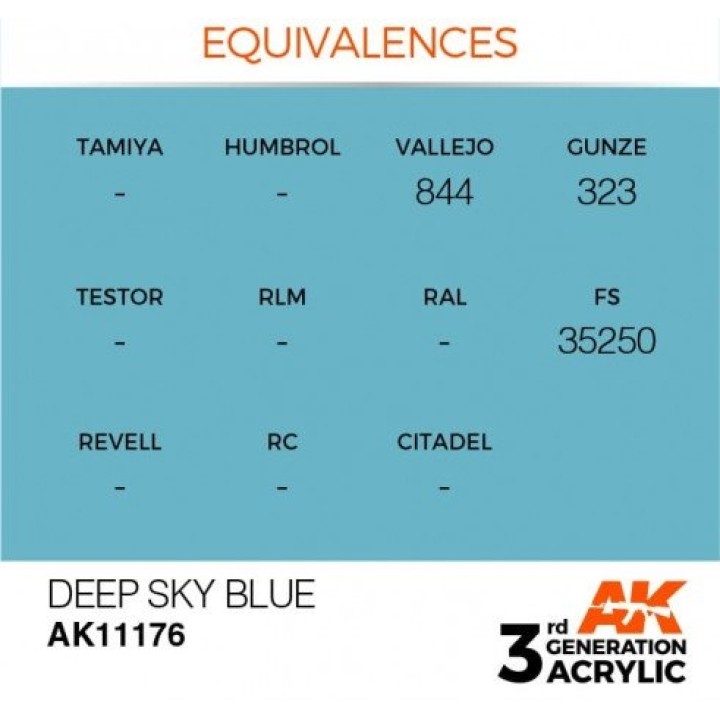 AK11176 - DEEP SKY BLUE – STANDARD