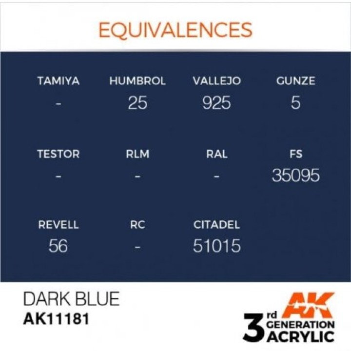 AK11181 - DARK BLUE – STANDARD