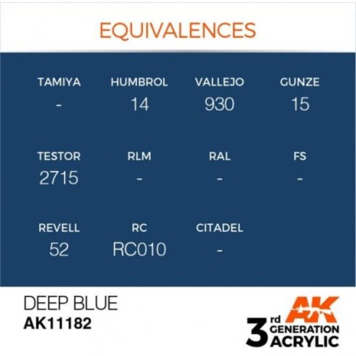 AK11182 - DEEP BLUE – INTENSE