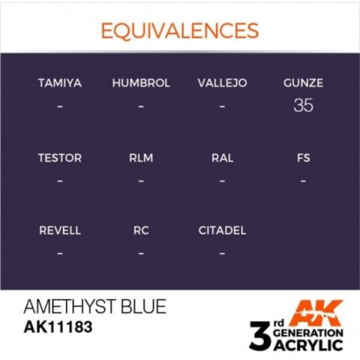 AK11183 - AMETHYST BLUE – STANDARD