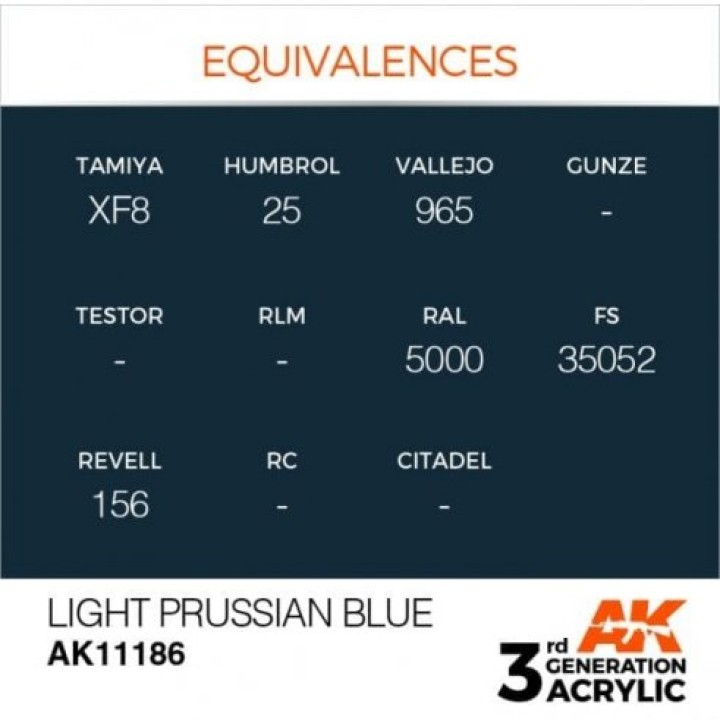 AK11186 - LIGHT PRUSSIAN BLUE – STANDARD