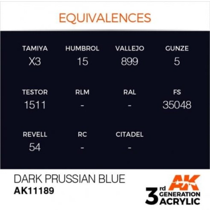 AK11189 - DARK PRUSSIAN BLUE – STANDARD