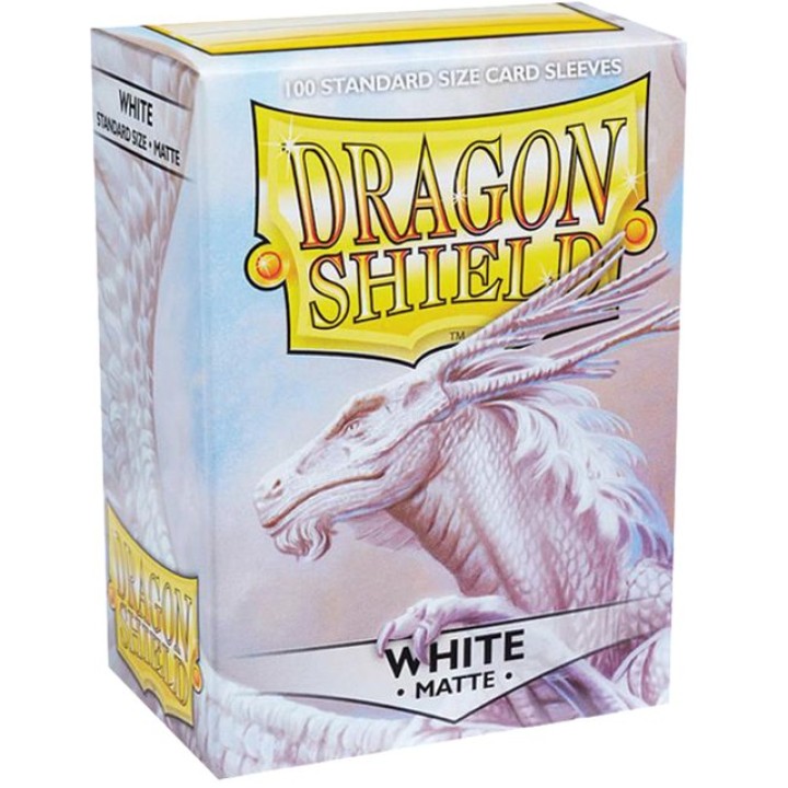 Dragon Shield - 100 sleeves - White Matte | Jeux et Trolleries | Spécialiste des jeux de société, jeux de cartes et wargames
