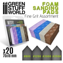 Eponge de Ponçage Flexible - Assortiment de FIN GRAIN x20 | Jeux et Trolleries | Spécialiste des jeux de société, jeux de cartes