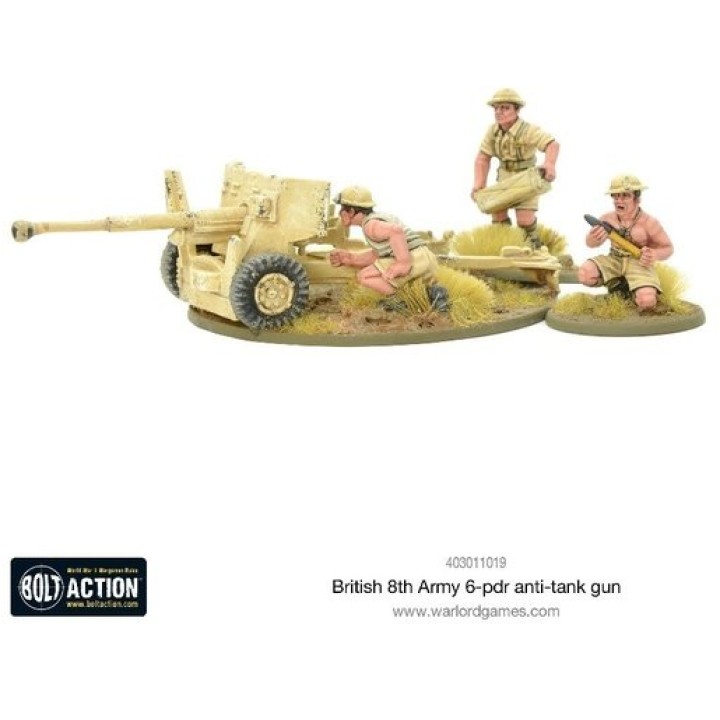 8th Army 6 Pounder ATG | Jeux et Trolleries | Spécialiste des jeux de société, jeux de cartes et wargames