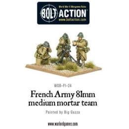 French Army 81mm Medium Mortar Team | Jeux et Trolleries | Spécialiste des jeux de société, jeux de cartes et wargames