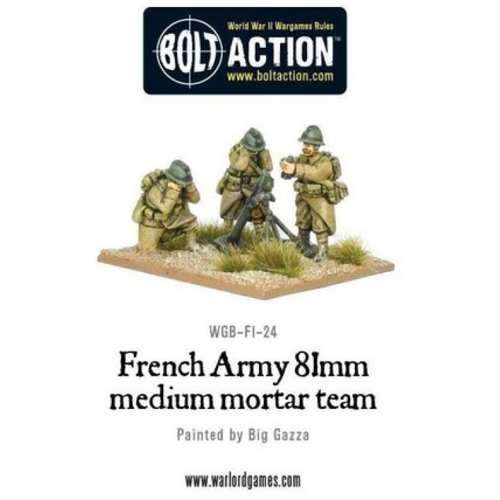French Army 81mm Medium Mortar Team | Jeux et Trolleries | Spécialiste des jeux de société, jeux de cartes et wargames