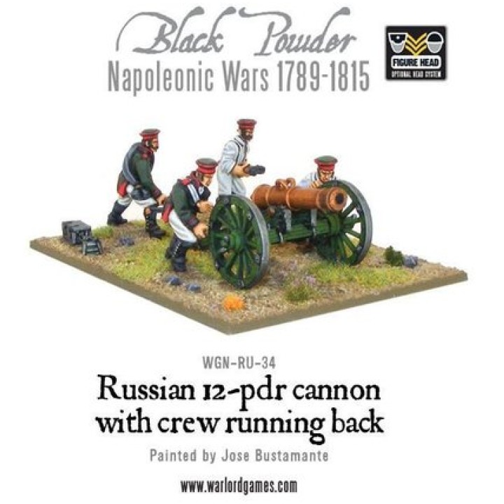 Napoleonic Russian 12 Pdr Cannon 1809-1815 With Crew Running Back | Jeux et Trolleries | Spécialiste des jeux de société, jeux d