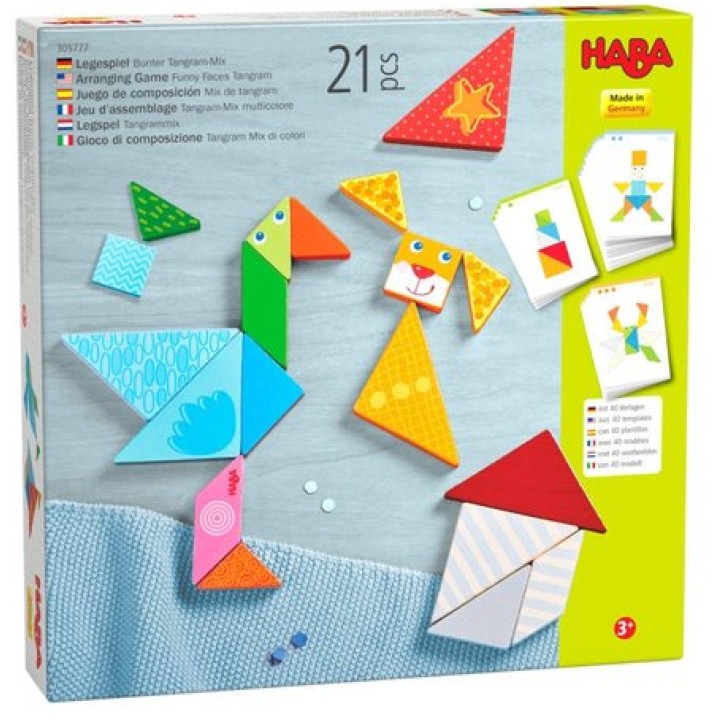 Jeu d’assemblage Tangram-Mix multicolore | Jeux et Trolleries | Spécialiste des jeux de société, jeux de cartes et wargames