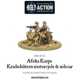 Afrika Korps Kradschutzen motorcycle and sidecar | Jeux et Trolleries | Spécialiste des jeux de société, jeux de cartes et warga