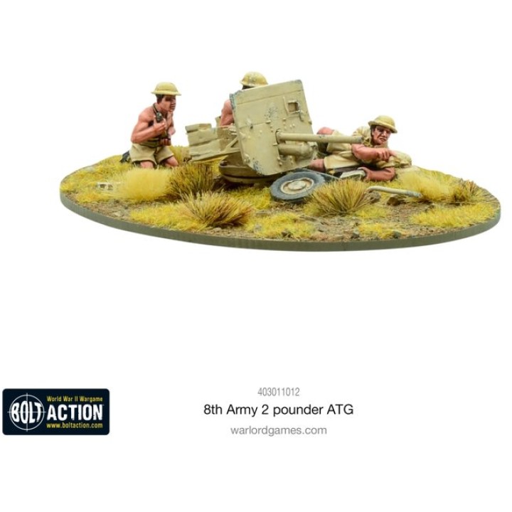 British 8th Army 2 Pounder ATG | Jeux et Trolleries | Spécialiste des jeux de société, jeux de cartes et wargames
