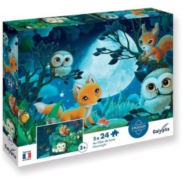 Puzzle 2 x 24 PCS AU CLAIR DE LUNE - CALYPTO | Jeux et Trolleries | Spécialiste des jeux de société, jeux de cartes et wargames