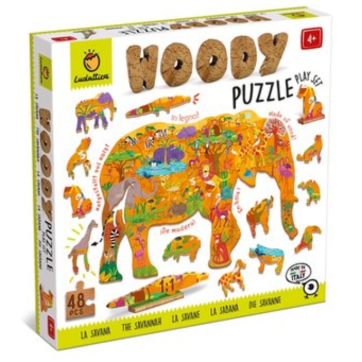 WOODY PUZZLE PLAY SET LA SAVANE | Jeux et Trolleries | Spécialiste des jeux de société, jeux de cartes et wargames