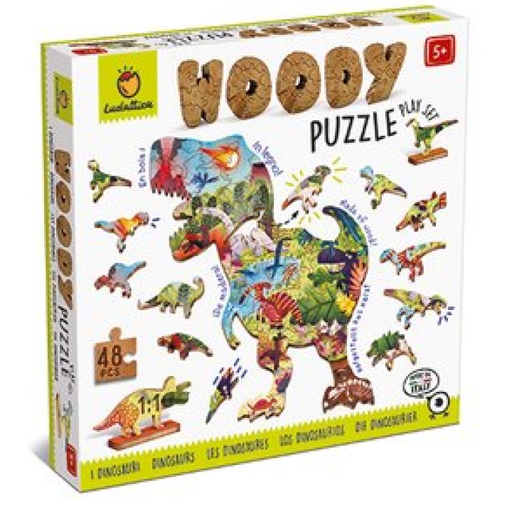 WOODY PUZZLE PLAY SET  LES DINOSAURES | Jeux et Trolleries | Spécialiste des jeux de société, jeux de cartes et wargames