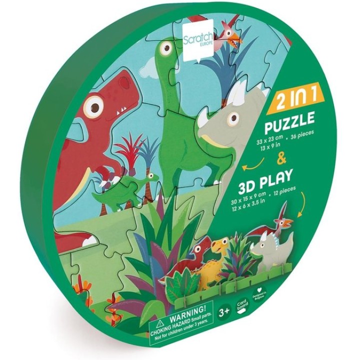 PLAY PUZZLE 3D - DINOSAURS | Jeux et Trolleries | Spécialiste des jeux de société, jeux de cartes et wargames