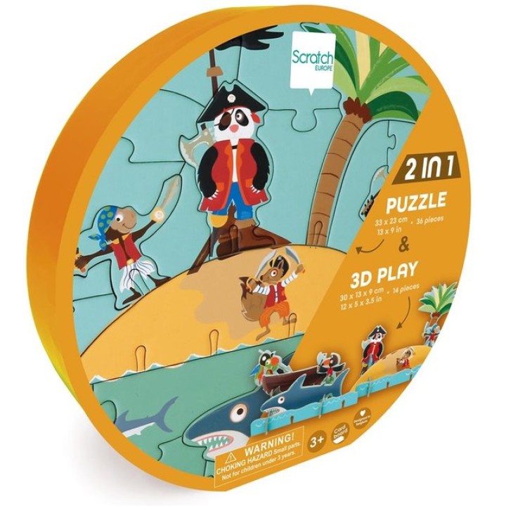 PLAY PUZZLE 3D - PIRATE | Jeux et Trolleries | Spécialiste des jeux de société, jeux de cartes et wargames