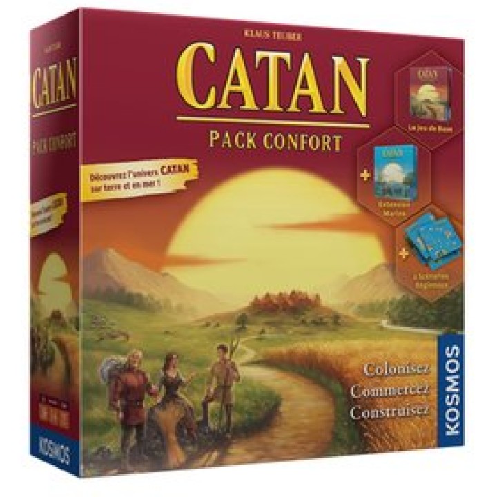 Catan - Pack confort | Jeux et Trolleries | Spécialiste des jeux de société, jeux de cartes et wargames